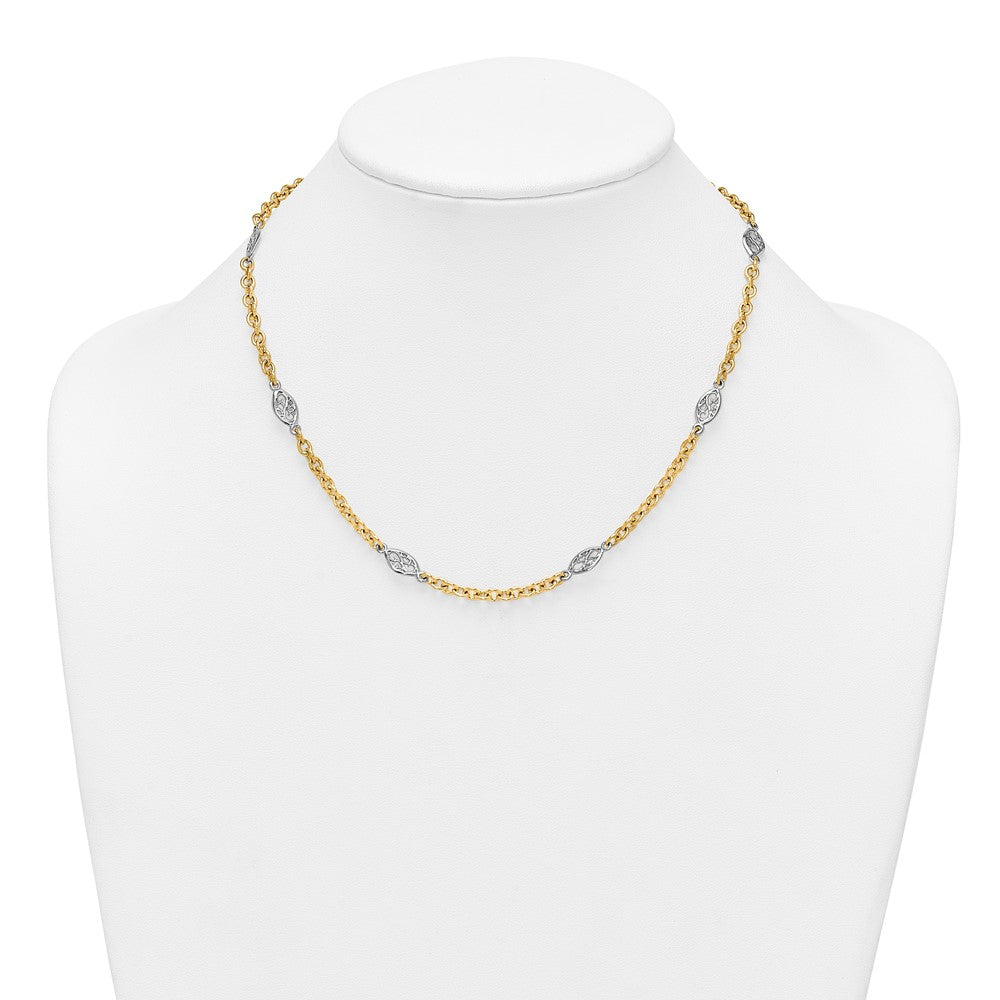 Polished Fancy Chain 6.5mm Necklace 18"