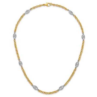Polished Fancy Chain 6.5mm Necklace 18"