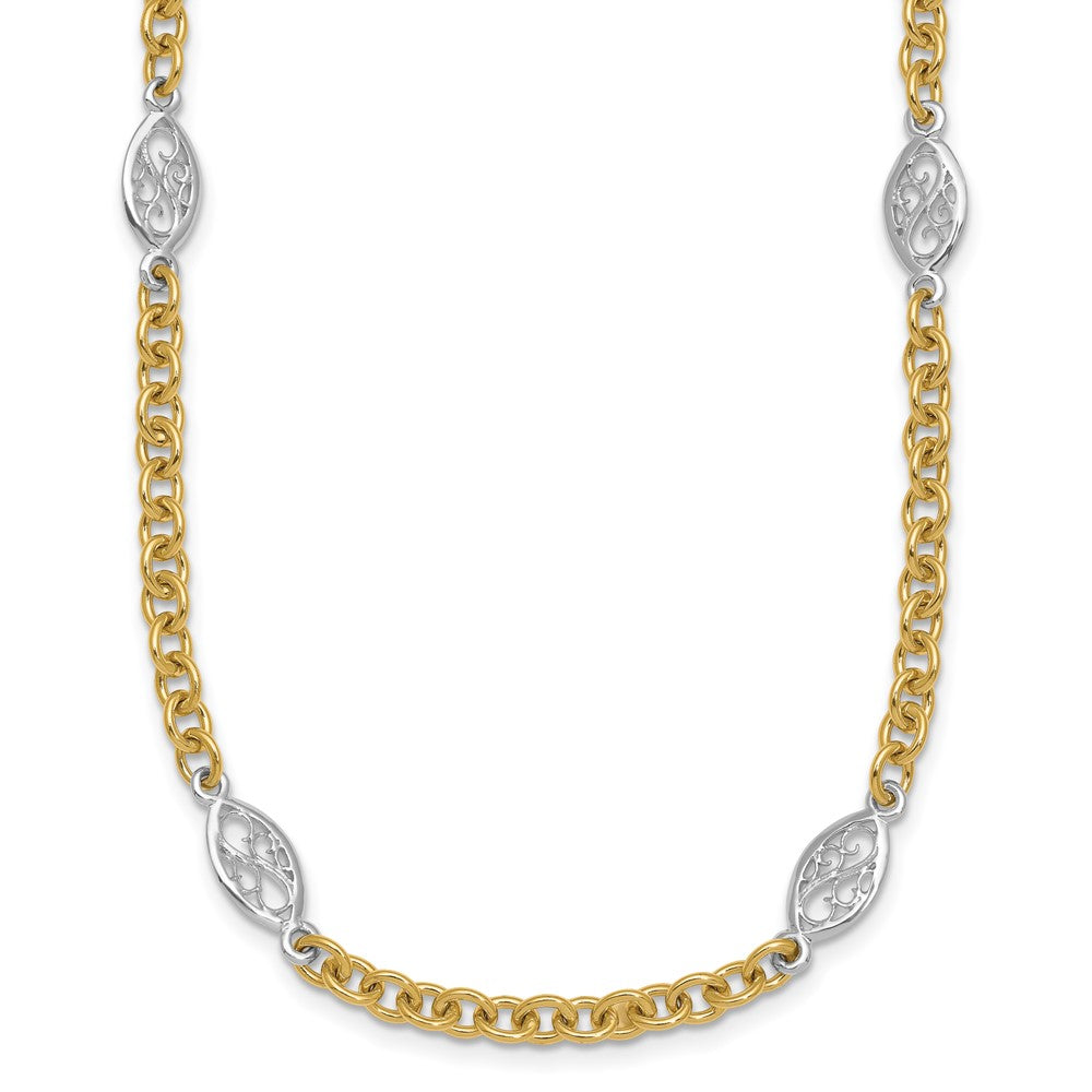Polished Fancy Chain 6.5mm Necklace 18"