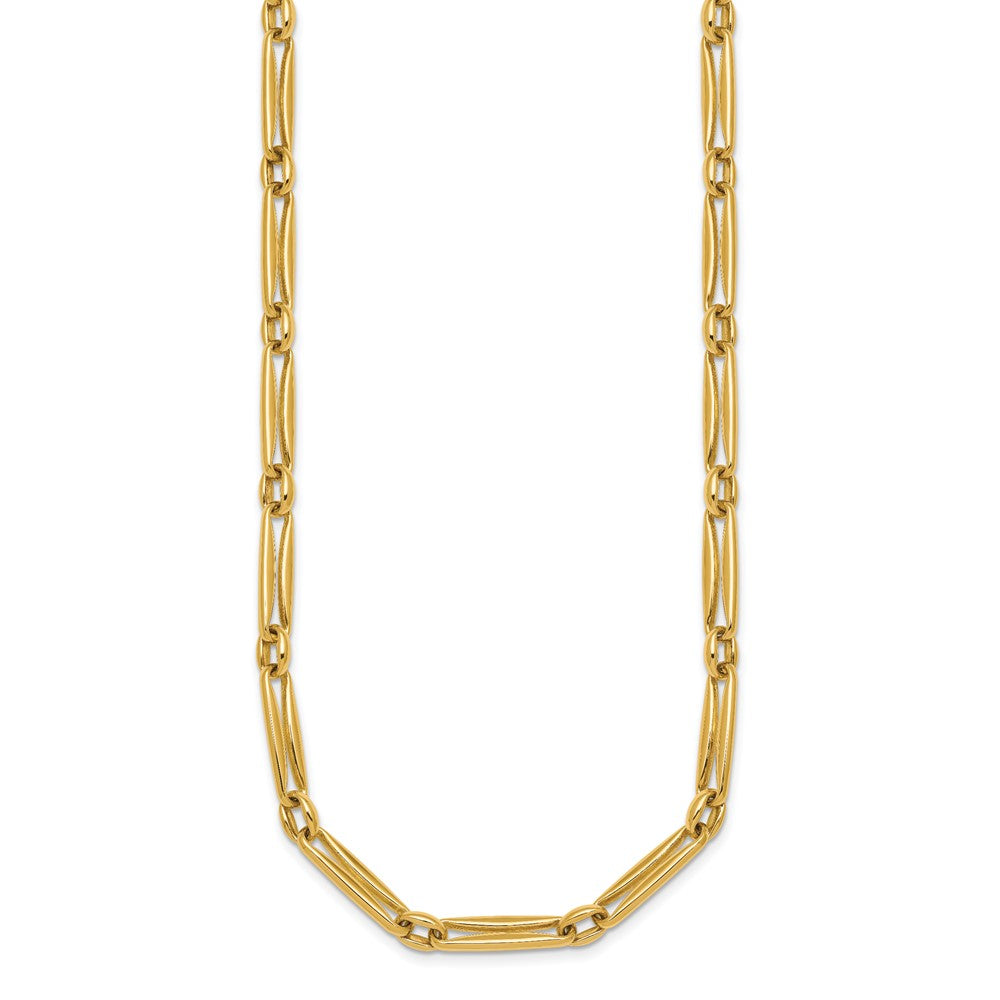 Polished Fancy Long Link 5mm Necklace 18"