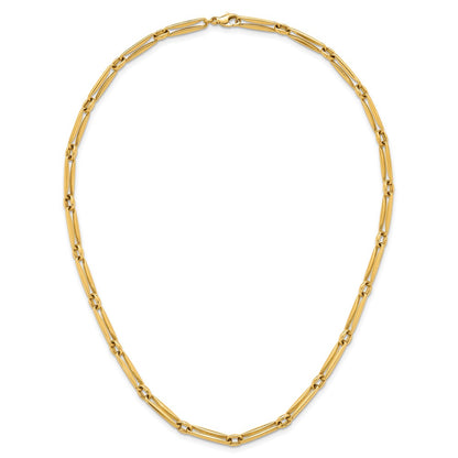 Polished Fancy Long Link 5mm Necklace 18"
