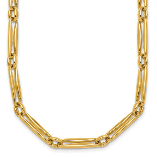 Polished Fancy Long Link 5mm Necklace 18"