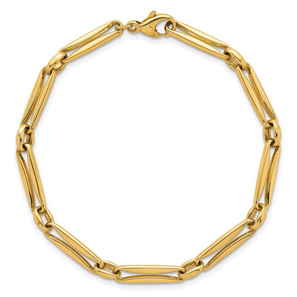 Polished Fancy Long Link 5mm Bracelet 7.5"