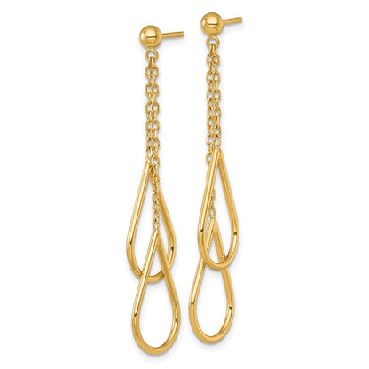 Polished Teardrops Dangle Earrings