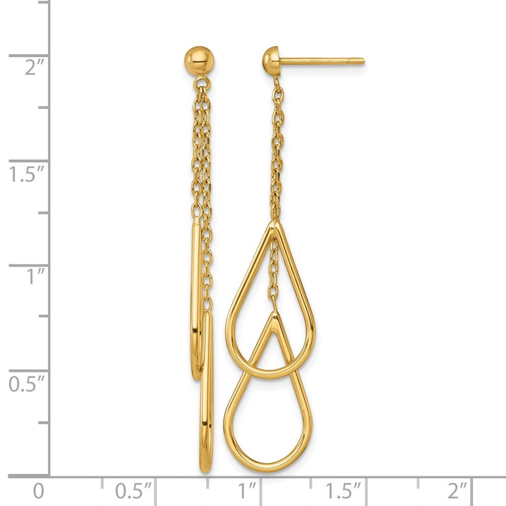 Polished Teardrops Dangle Earrings