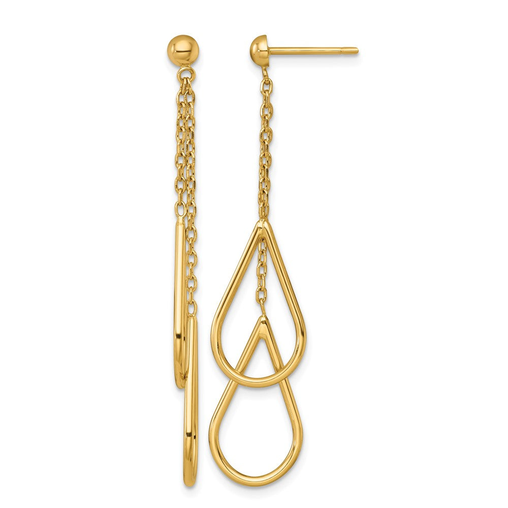 Polished Teardrops Dangle Earrings