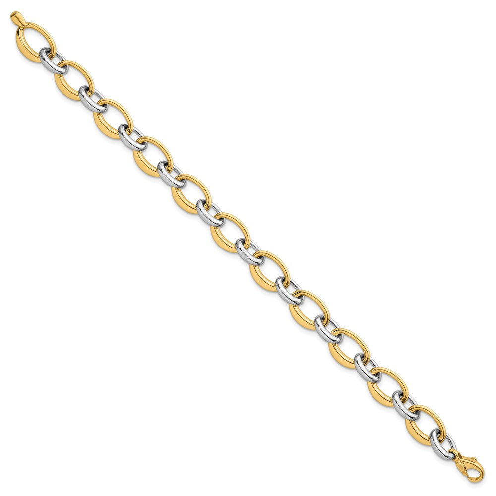 Polished Fancy Link Bracelet 7.5" - 9.6mm