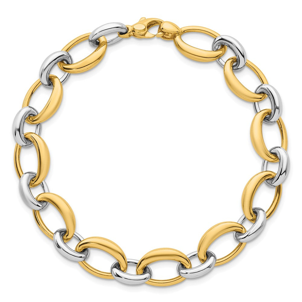 Polished Fancy Link Bracelet 7.5" - 9.6mm