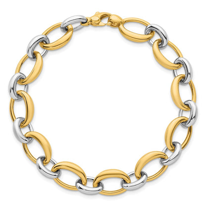Polished Fancy Link Bracelet 7.5" - 9.6mm