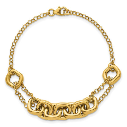 Polished Fancy Multi Link Bracelet 7.5"