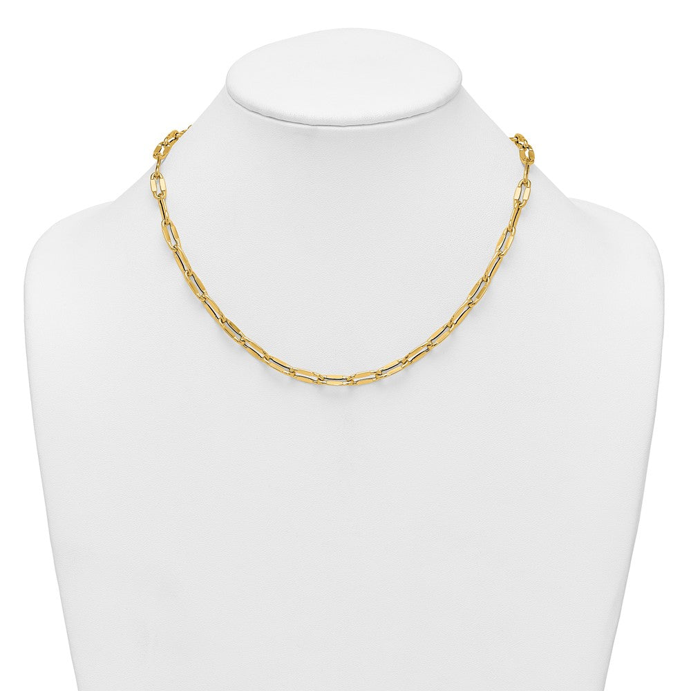Polished Flat Fancy Link 18 Necklace 18"