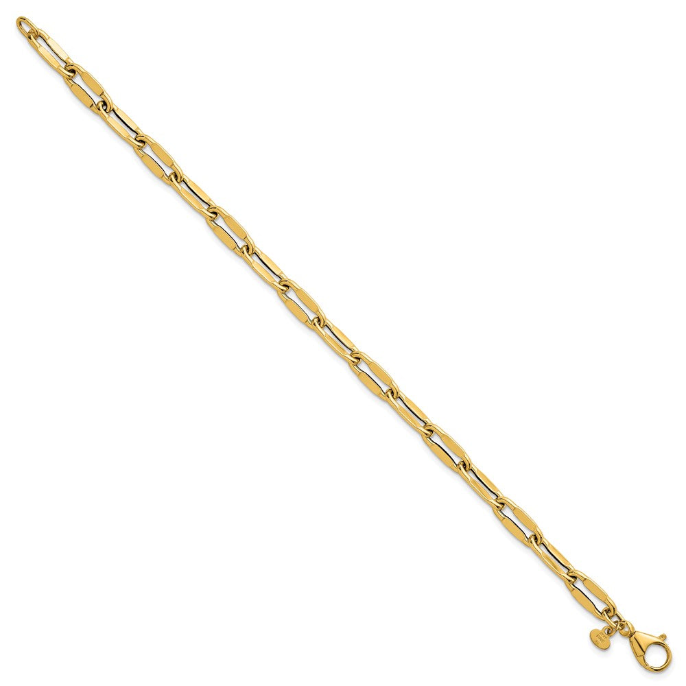 Polished Flat Fancy Link Bracelet 7.5"