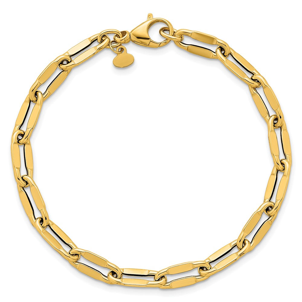 Polished Flat Fancy Link Bracelet 7.5"