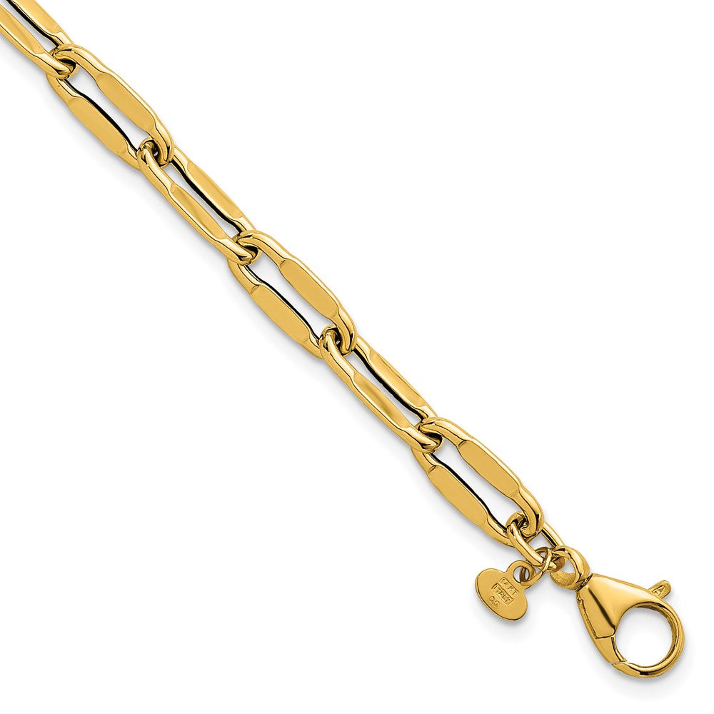Polished Flat Fancy Link Bracelet 7.5"