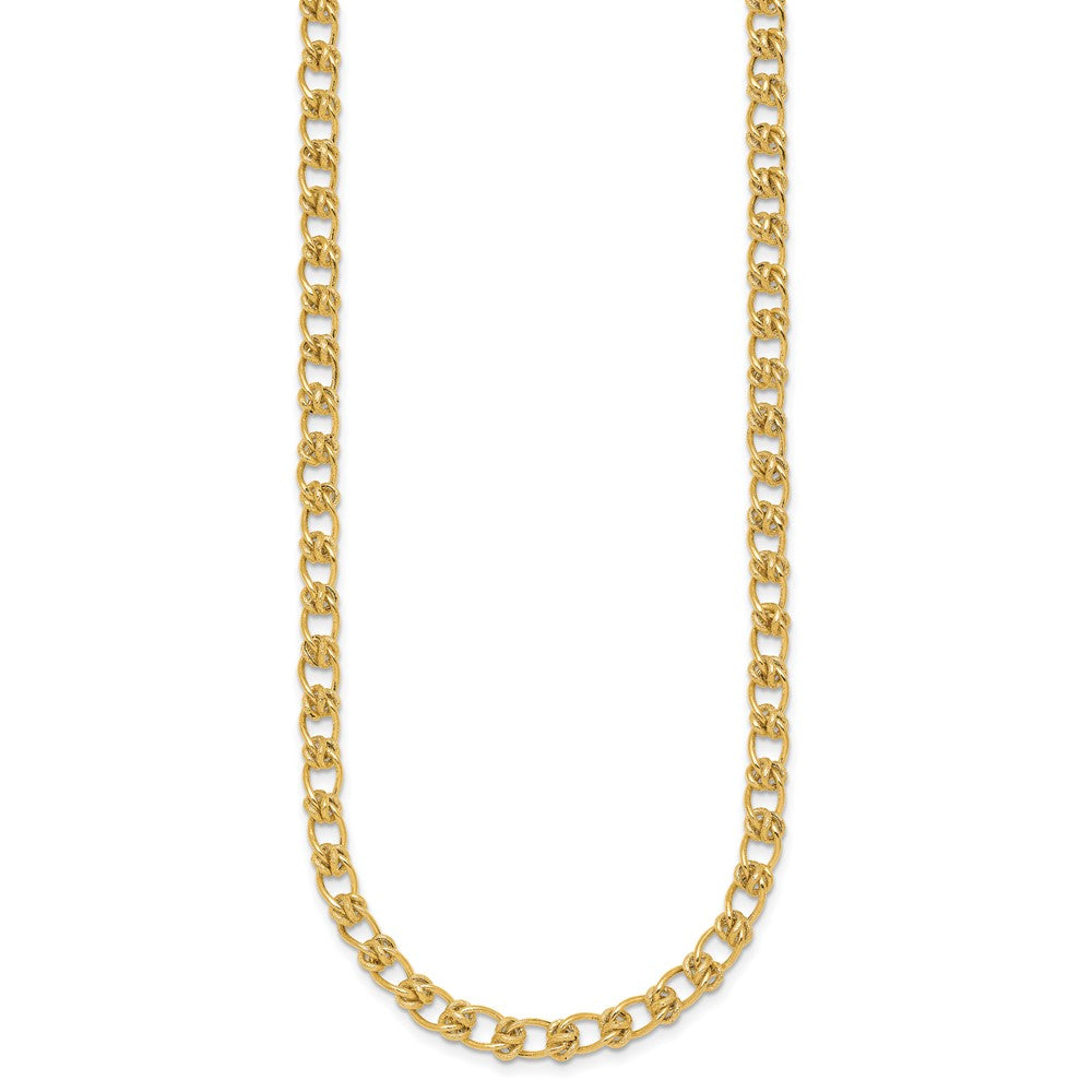 Polished 5.0mm Fancy Link Necklace 17"