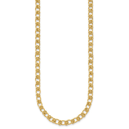 Polished 5.0mm Fancy Link Necklace 17"