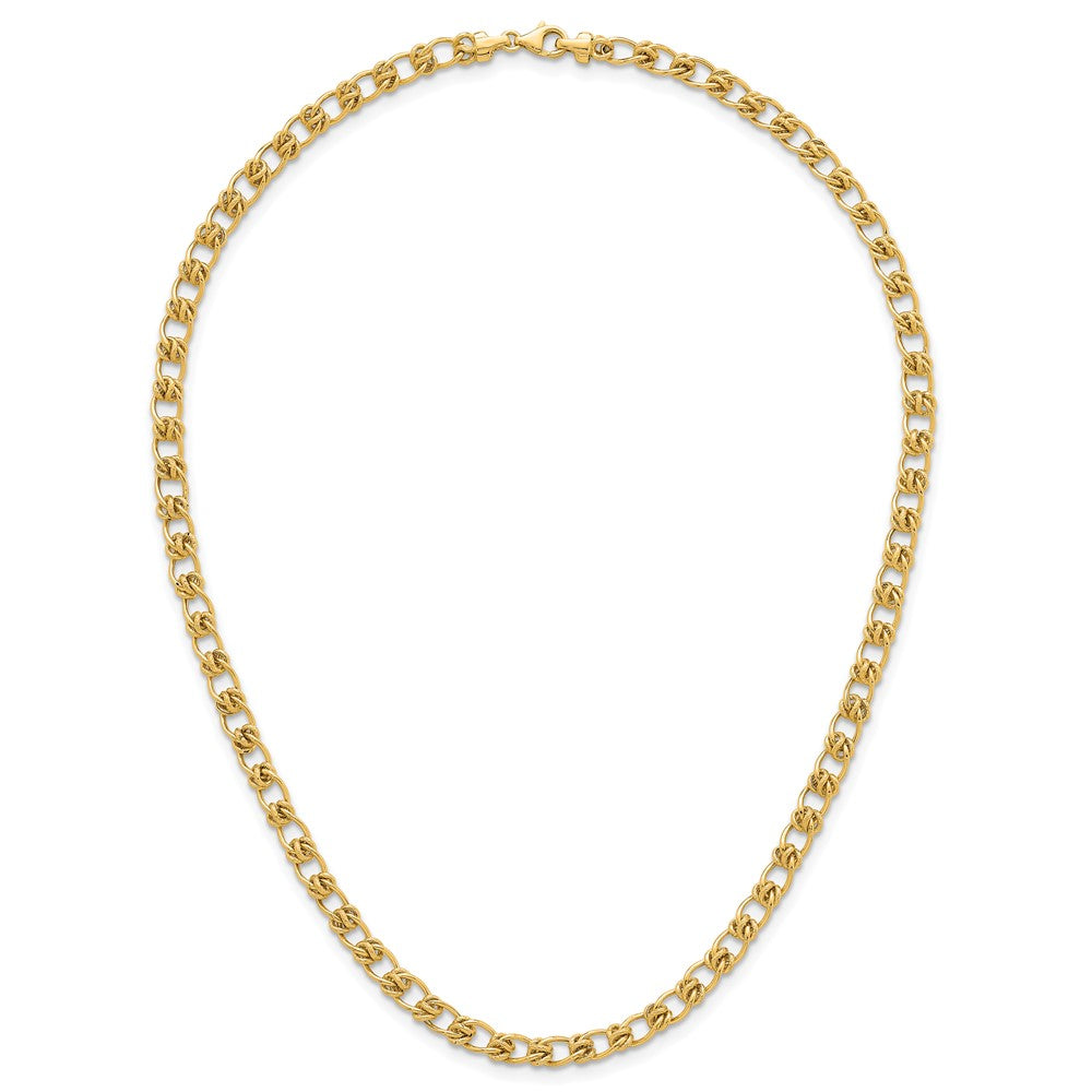 Polished 5.0mm Fancy Link Necklace 17"