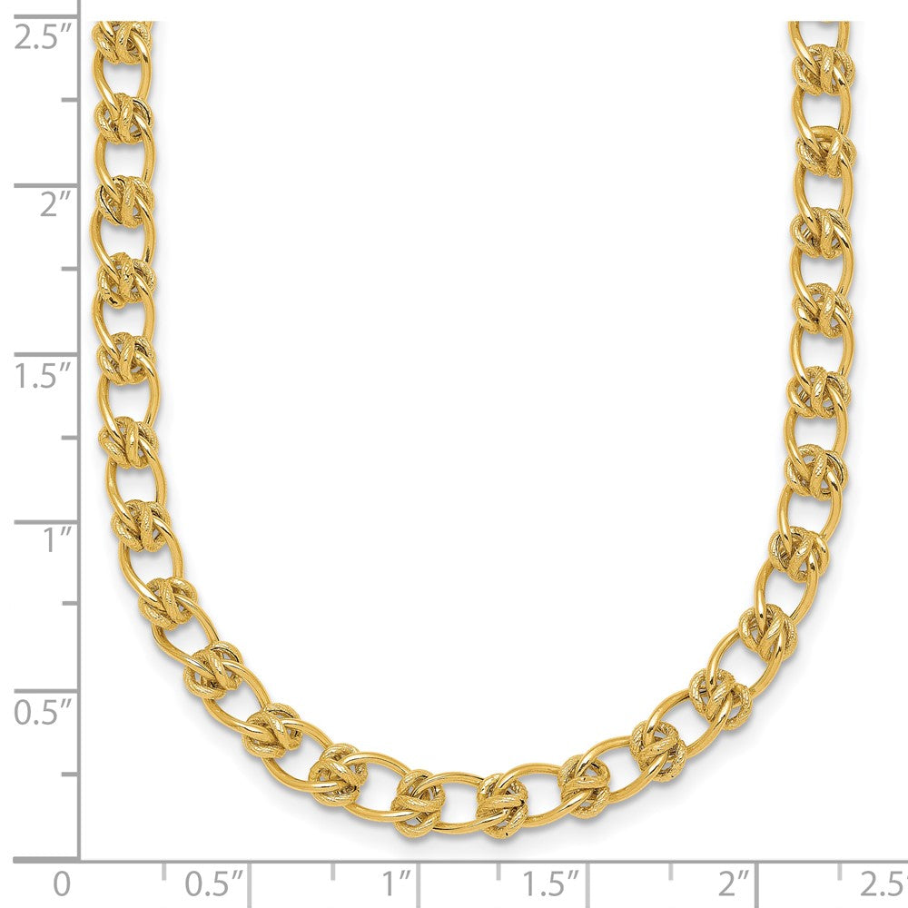 Polished 5.0mm Fancy Link Necklace 17"