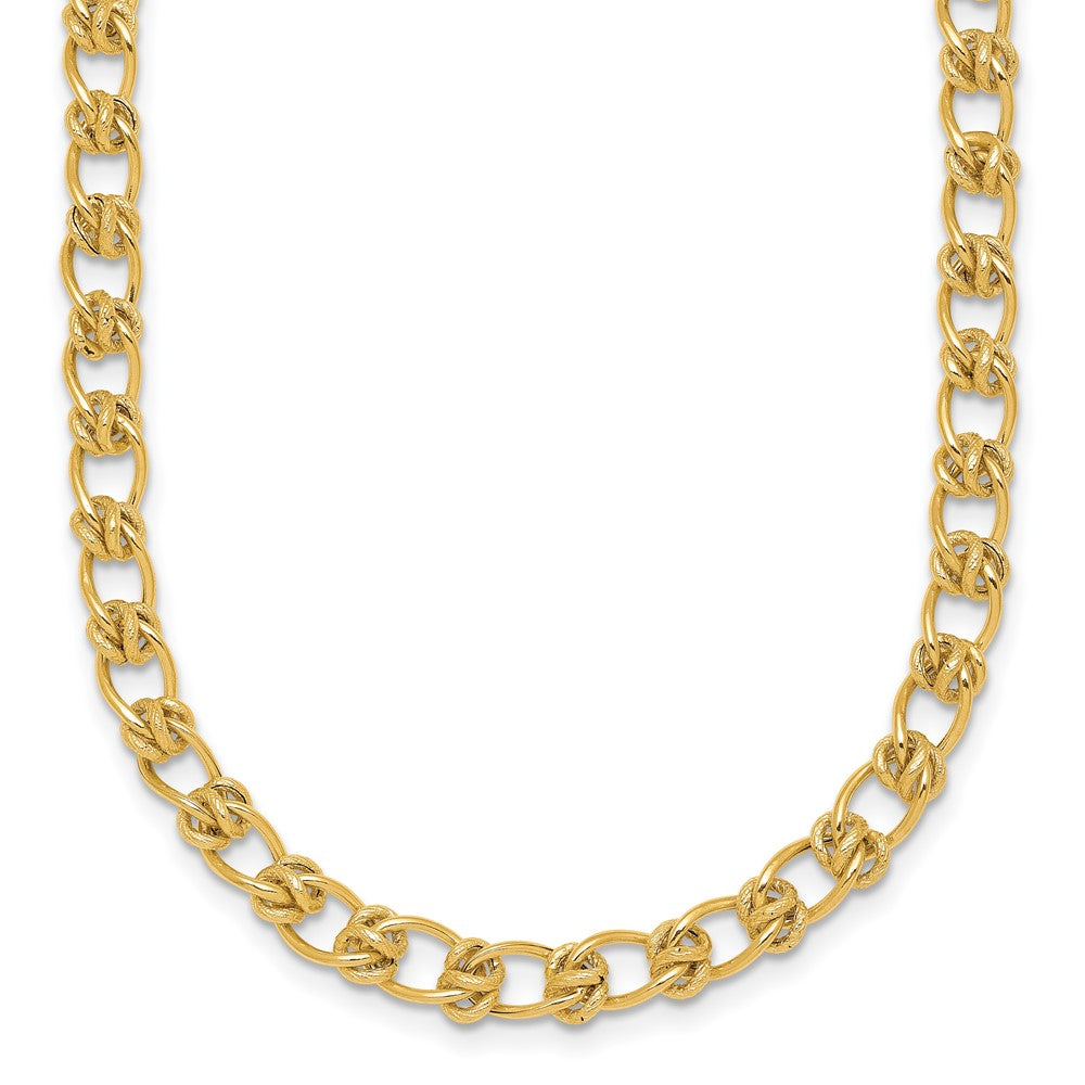 Polished 5.0mm Fancy Link Necklace 17"