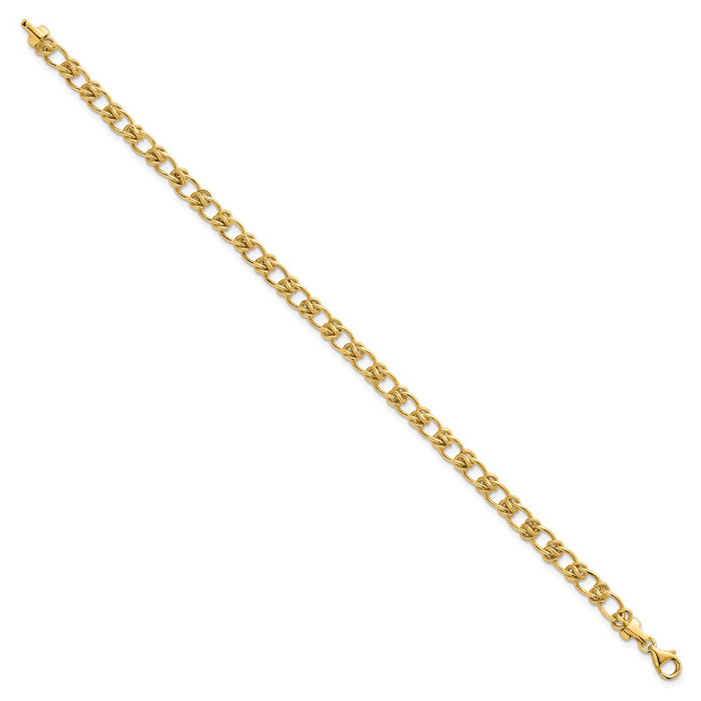 Polished 5.0mm Fancy Link Bracelet 7.5"