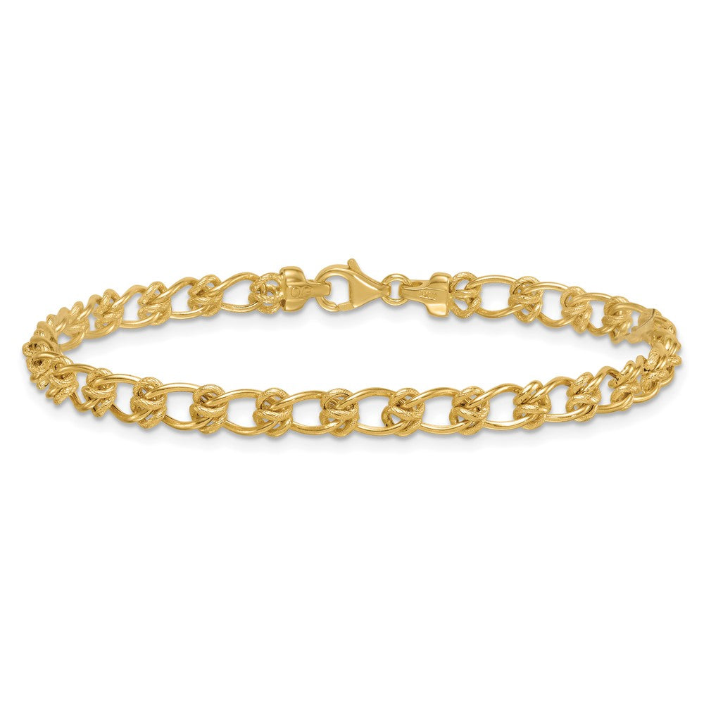 Polished 5.0mm Fancy Link Bracelet 7.5"
