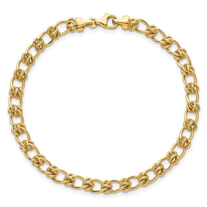 Polished 5.0mm Fancy Link Bracelet 7.5"