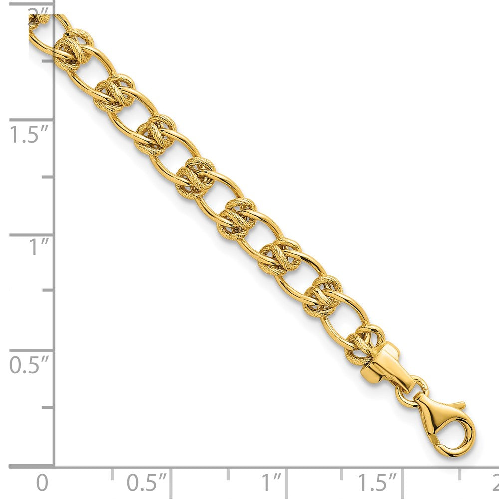 Polished 5.0mm Fancy Link Bracelet 7.5"