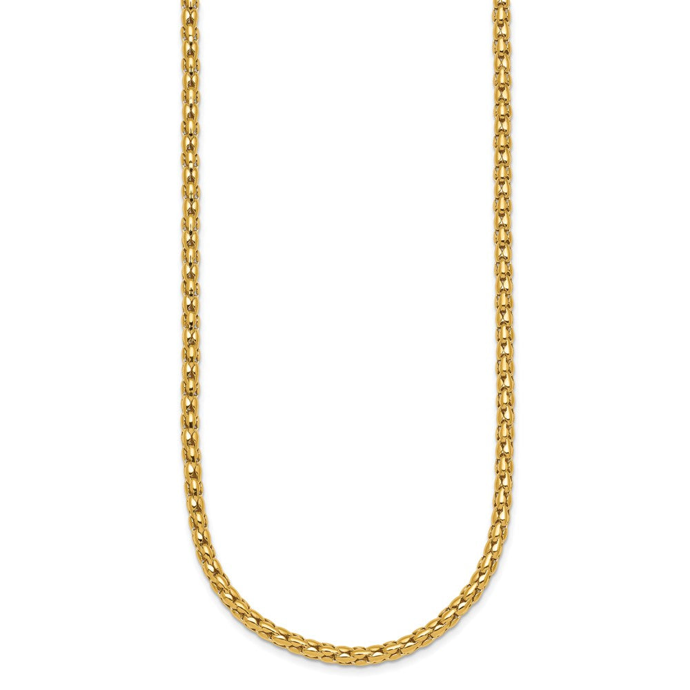 Polished Fancy 3.5mm Necklace 18"