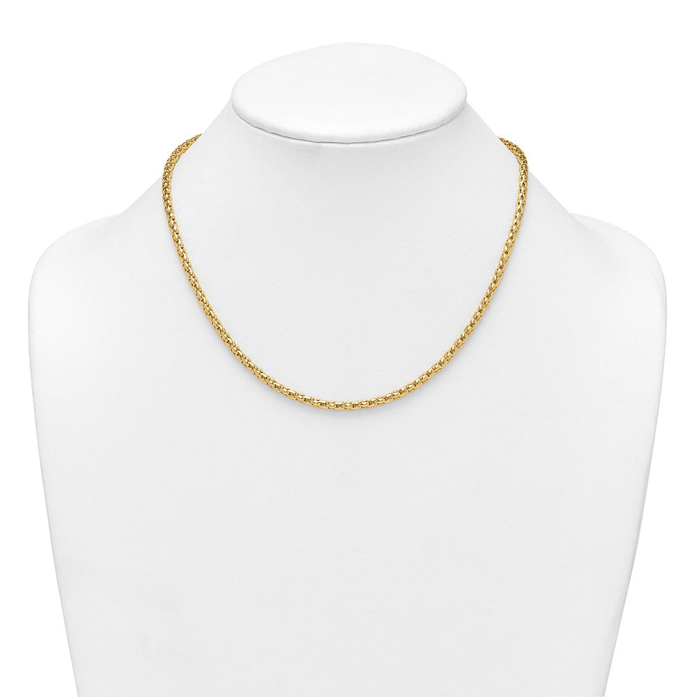 Polished Fancy 3.5mm Necklace 18"