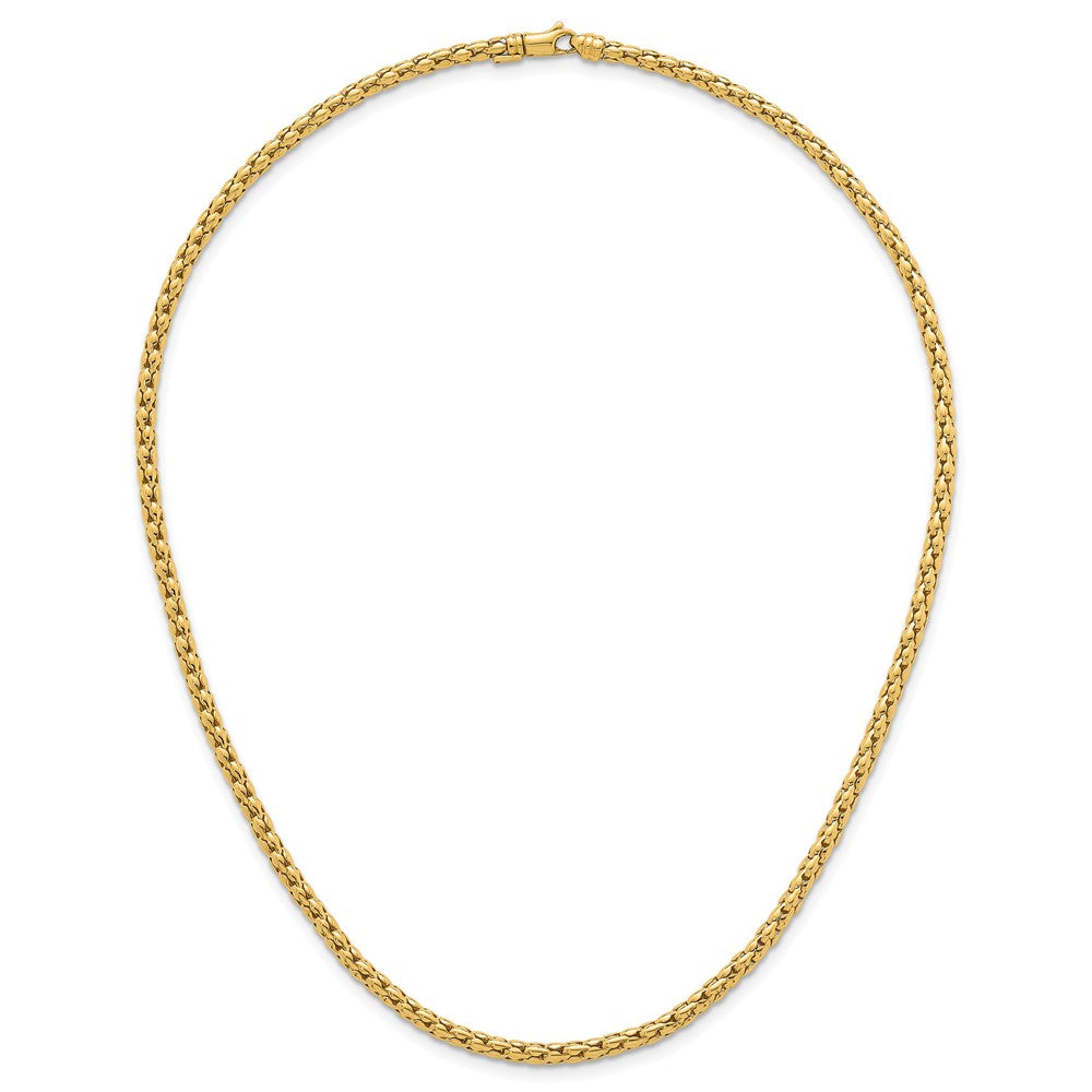 Polished Fancy 3.5mm Necklace 18"