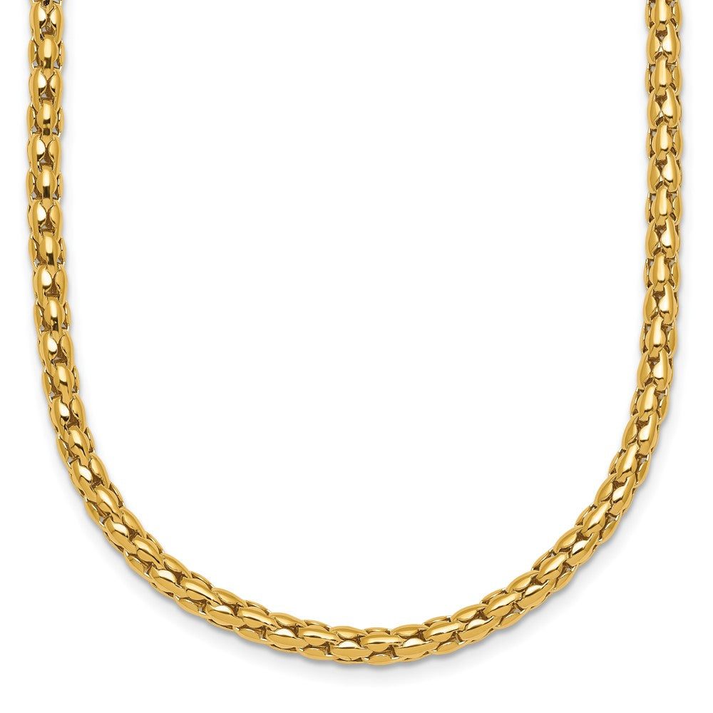 Polished Fancy 3.5mm Necklace 18"