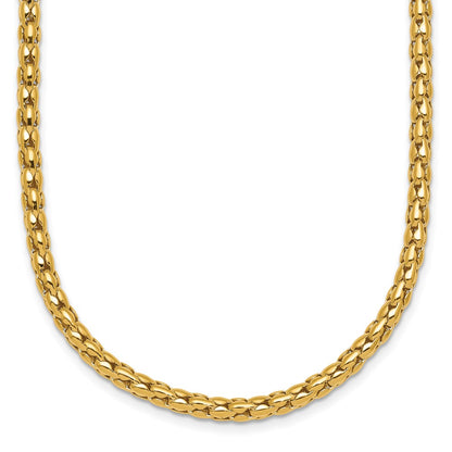 Polished Fancy 3.5mm Necklace 18"