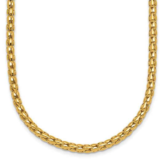 Polished Fancy 3.5mm Necklace 18"