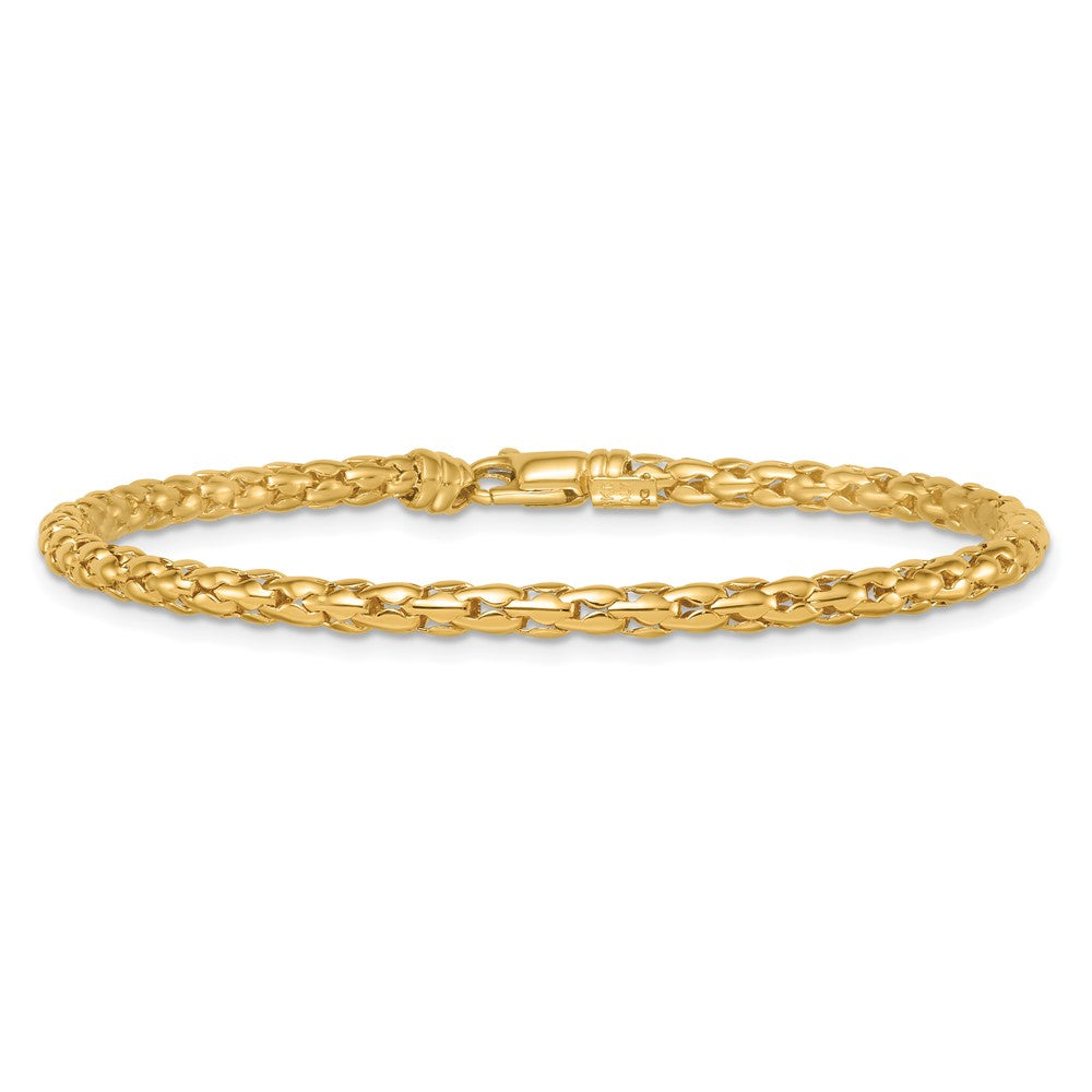 Polished Fancy 3.5mm Bracelet 7.25"