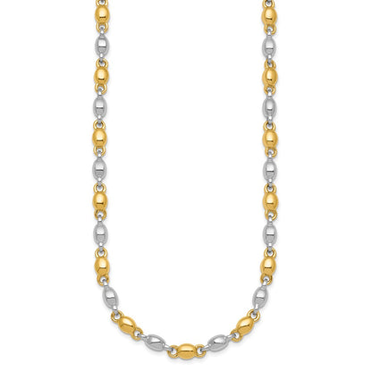 Polished Round Fancy Link 5.25mm Necklace 18"