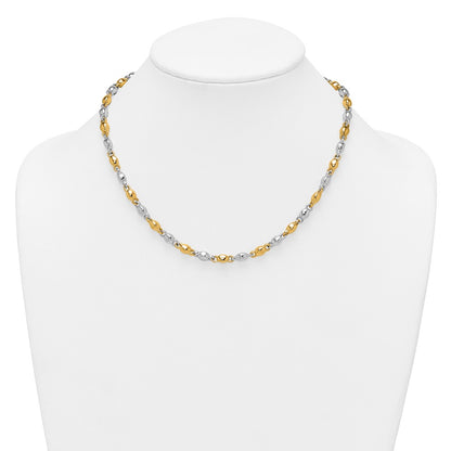 Polished Round Fancy Link 5.25mm Necklace 18"
