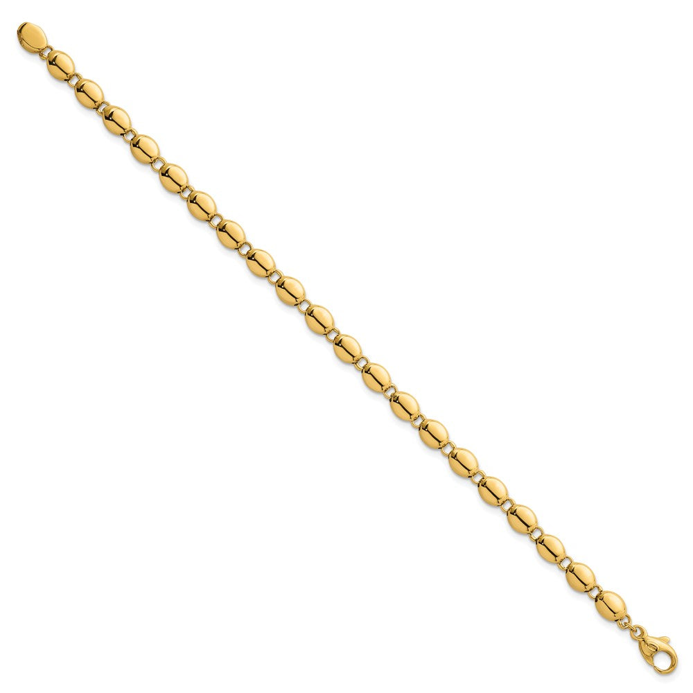 Polished Fancy Beaded Link 5.25mm Bracelet 7.25"