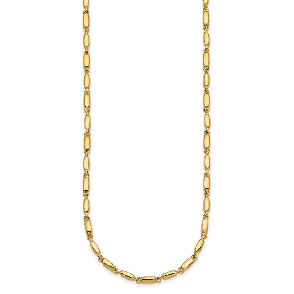 Polished Fancy Link 3mm Necklace 18"