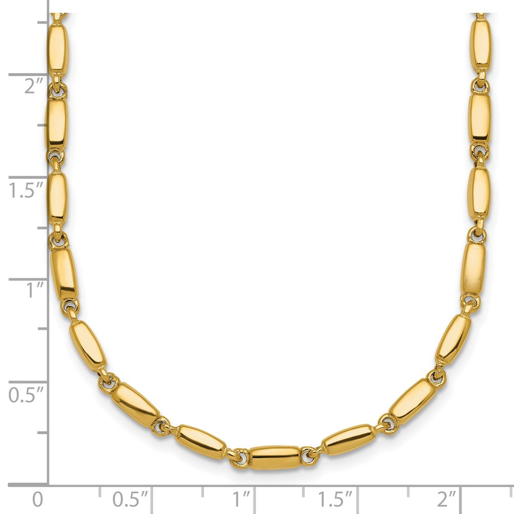 Polished Fancy Link 3mm Necklace 18"
