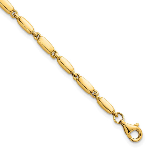 Polished Fancy Link 3mm Bracelet 7.5"