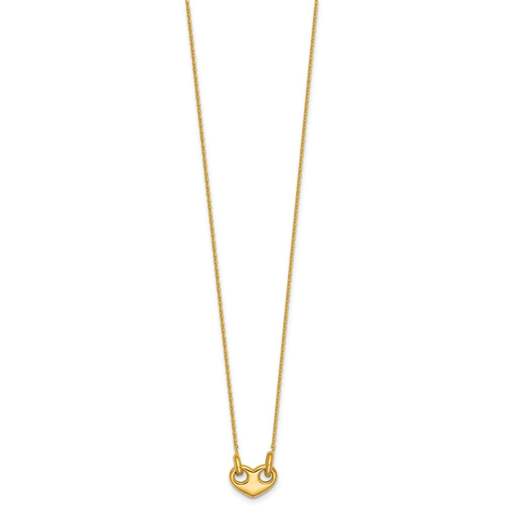 Polished Heart Necklace 18"