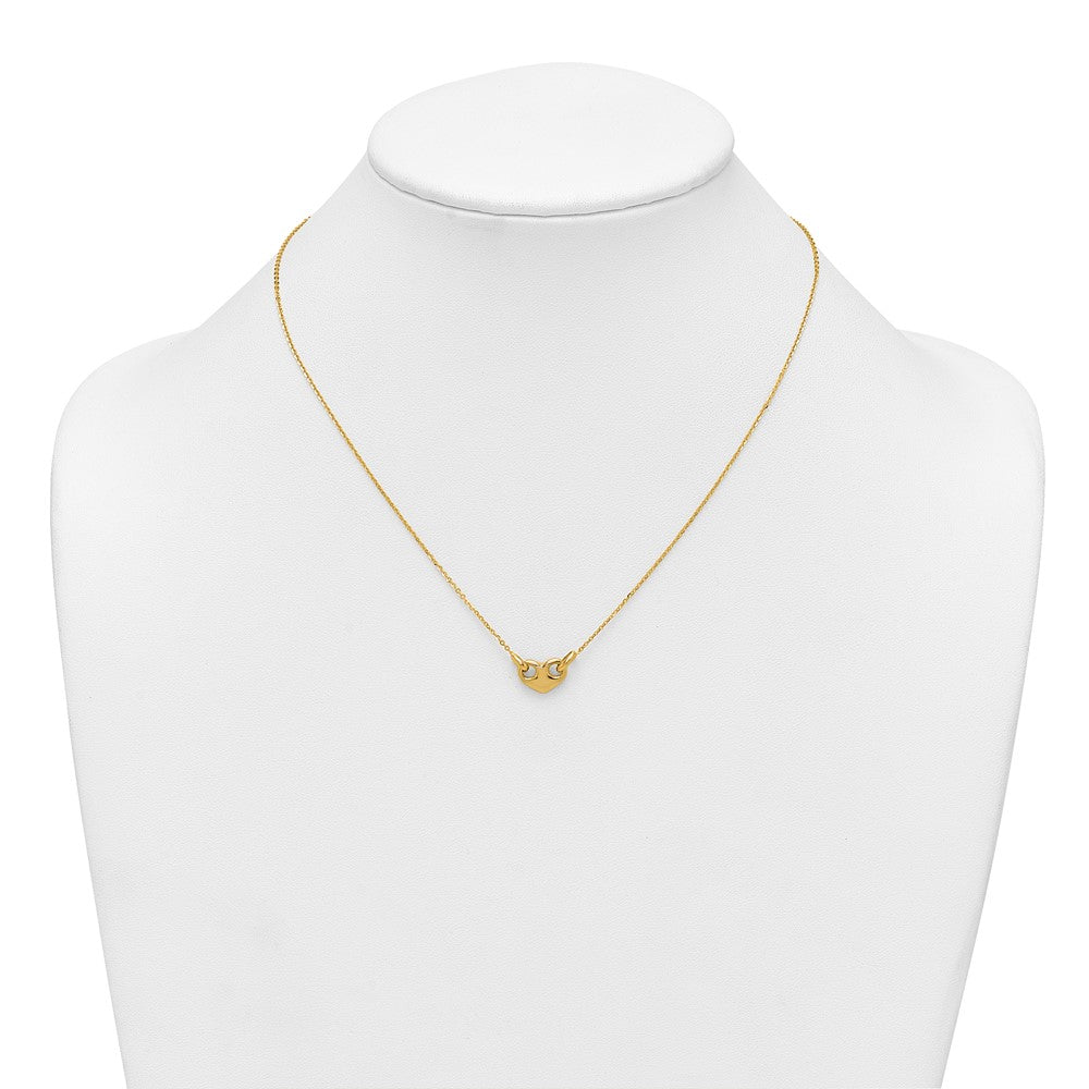 Polished Heart Necklace 18"