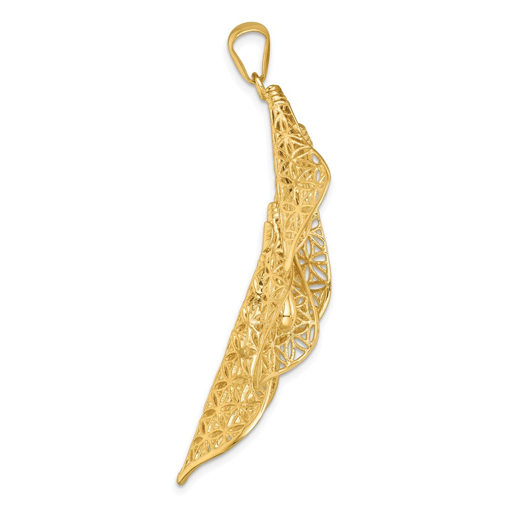 Polished Calla Lilly Flower Pendant