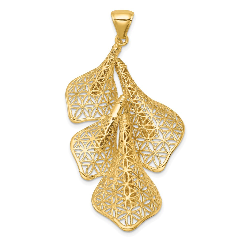 Polished Calla Lilly Flower Pendant