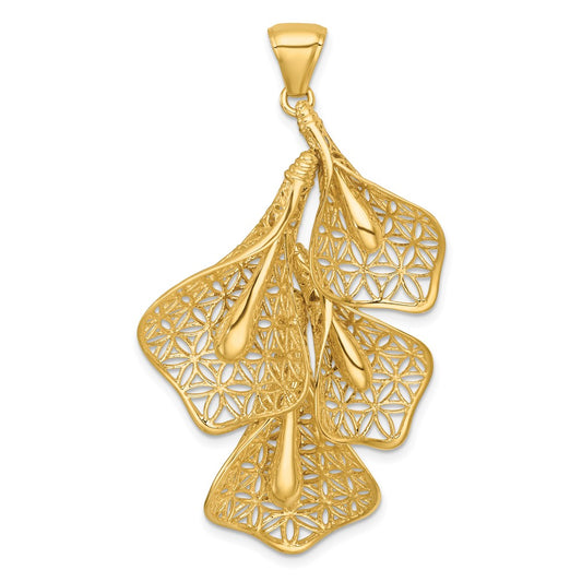 Polished Calla Lilly Flower Pendant