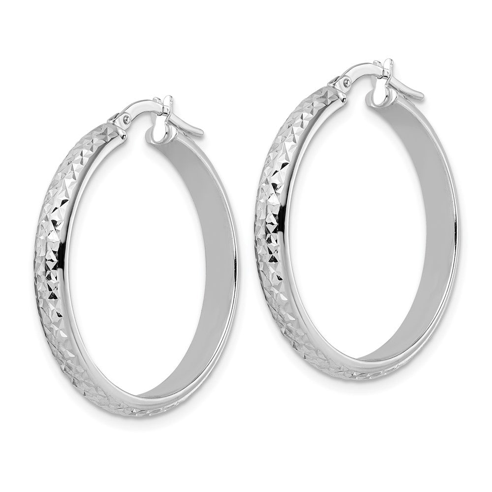 Diamond Cut Hoop Earrings