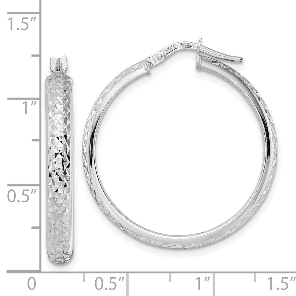 Diamond Cut Hoop Earrings