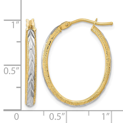 Diamond-cut Textured Hoop Earrings