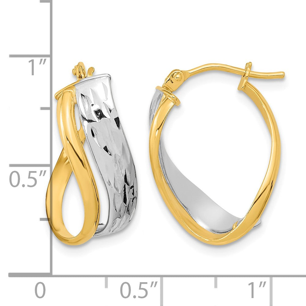 Diamond-cut and Polished Earrings