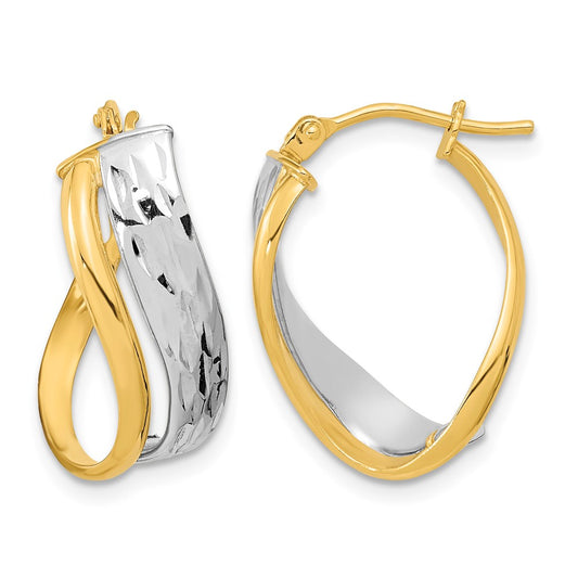Diamond-cut and Polished Earrings